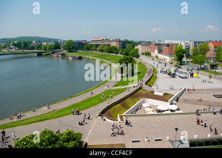 Vistola boulevard a Cracovia. Foto Stock