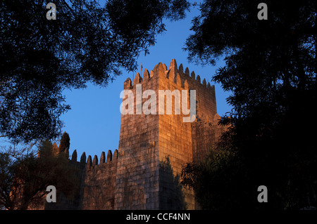 Il castello di Guimaraes, Portogallo Foto Stock