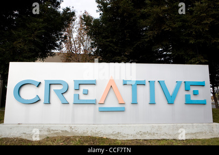 Un edificio di uffici occupati da Creative Labs. Foto Stock