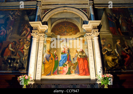 San Zaccaria pala d altare di Giovanni Bellini, la chiesa di San Zaccaria, Venezia, Italia Foto Stock