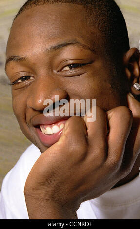 Nov 01, 2004 - Miami, FL, Stati Uniti d'America - DWYANE WADE, Jr è un americano di giocatore di basket che attualmente gioca per i Miami Heat nella National Basketball Association (NBA). Suoi soprannomi includono 'Flash' e 'D-Wade'. Foto di gennaio 2004 nel sud della Florida. (Credito Immagine: © David Jacobs/ZUMA Press) Foto Stock