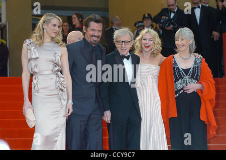 Attori Lucy Punch, Naomi Watts, scrittore e regista Woody Allen, Gemma Jones e Josh Brolin. Foto Stock