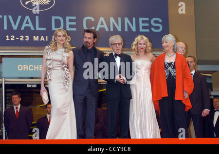 Attori Lucy Punch, Naomi Watts, scrittore e regista Woody Allen, Gemma Jones e Josh Brolin. Foto Stock