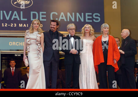 Attori Lucy Punch, Naomi Watts, scrittore e regista Woody Allen, Gemma Jones e Josh Brolin. Foto Stock