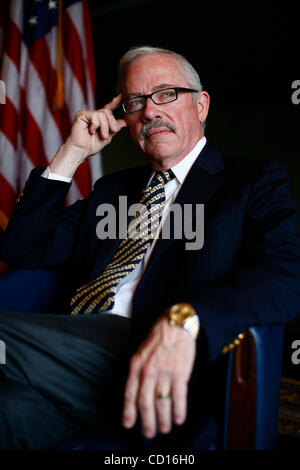 Bob Barr, 2008 il Partito libertario candidato presidenziale presso il National Press Club a Washington DC, il 25 giugno 2008. Foto Stock