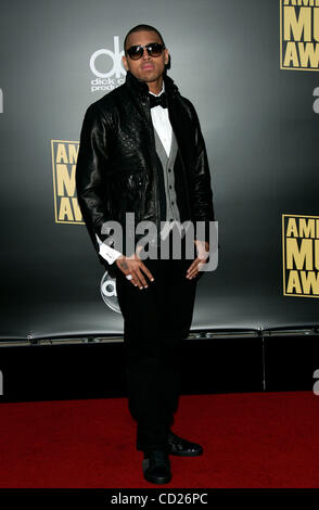 Novembre 23, 2008 - Los Angeles, California, Stati Uniti d'America - Chris Brown arrivando in America Music Awards tenutosi presso il Nokia Theater. (Credito Immagine: © Lisa O'Connor/ZUMA Press) Foto Stock