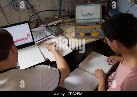 Apr 04, 2008 - Hanksville, Utah, Stati Uniti d'America - La società Mars è una organizzazione che opera simulato missioni su Marte qui sulla Terra per insegnare agli scienziati come vivere e lavorare su un altro pianeta. Dedicato a incoraggiare le attività di esplorazione e di insediamento di Marte, colonizzazione spaziale è apparentemente non più semplicemente Foto Stock