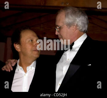 Billy Crystal e Chevy Chase al 2008 Chris Evert/Raymond James PRO-CELEBRITY classico del tennis Foto Stock