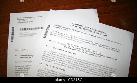 Mar 24, 2008 - Bergen County, New Jersey, Stati Uniti d'America - attrici Elena Klyachman et al rivendica la vitamina Shoppe Inc., natura del valore Inc. e altri imputati impegnate in pratiche commerciali sleali nella fabbricazione, marketing, pubblicità e distribuzione della vitamina Shoppe marchio " soprattutto per Wo Foto Stock