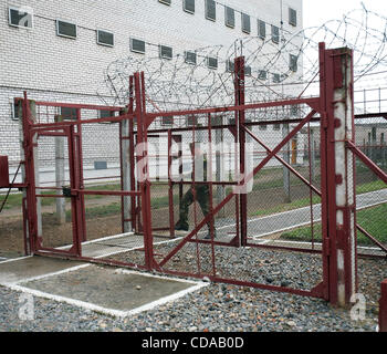 La Bielorussia carcere #8 per la vita di reclusione in città Zhodino. Criminale che sono stati condannati a vita in carcere sono trattenuti in carcere #8. Nella foto: cortile della prigione Foto Stock