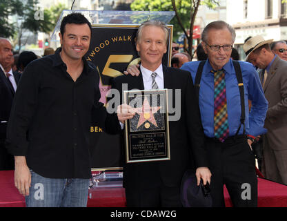 Sep 14, 2010 - Hollywoodwood, California, Stati Uniti d'America - Larry King e attore SETH MACFARLANE si unisce a Bill Maher come egli riceve una stella sulla Walk of Fame. (Credito Immagine: © Lisa O'Connor/ZUMApress.com) Foto Stock