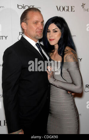 Gen. 16, 2011 - Hollywood, California, Stati Uniti - Jesse James e Kat Von D durante l'arte di Elysium quarto Annual Black Tie Gala Benefico ''Haven" tenutasi presso l'edificio Annenberg al California Science Center, il 15 gennaio 2011 a Los Angeles. 2011.K67381MGE(Immagine di credito: Â© Michael Germana/Globe Foto Stock