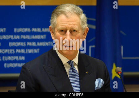 Febbraio 9, 2011 - Bruxelles, BXL, Belgio - S.A.R. il Principe Carlo di Galles assiste il basso tenore di carbonio la prosperità il vertice del Parlamento europeo a Bruxelles in Belgio su 2011-02-09 da Wiktor Dabkowski (credito Immagine: © Wiktor Dabkowski/ZUMAPRESS.com) Foto Stock