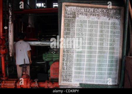 Mar 25, 2011 - Isulan, isola di Mindanao, Filippine - Lavoratori filippini sono visti presso lo stabilimento di trasformazione per olio frutti di palma. Olio di palma è considerato importante quanto le sue altre risorse come obiettivi di crescita. Le imprese asiatiche come quelli in Indonesia e Filippine potrebbe assumere la leadership nella produzione di Foto Stock