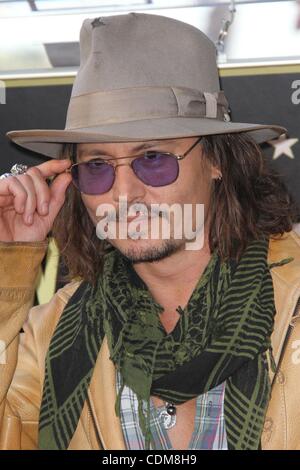 Apr 01, 2011 - Los Angeles, California, Stati Uniti d'America - Attore Johnny Depp al Penelope Cruz Star di Hollywood cerimonia. (Credito Immagine: © Jeff Frank/ZUMAPRESS.com) Foto Stock