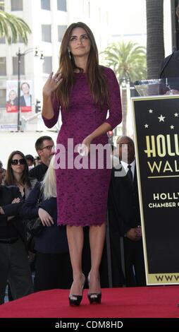 Apr 01, 2011 - Los Angeles, California, Stati Uniti d'America - attrice Penelope Cruz all'Penelope Cruz Star di Hollywood cerimonia. (Credito Immagine: © Jeff Frank/ZUMAPRESS.com) Foto Stock