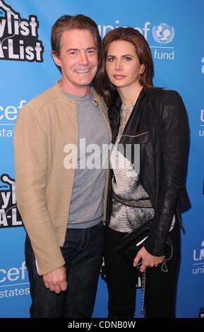 17 maggio 2011 - Hollywood, California, Stati Uniti - UNICEF il primo ''Playlist con l'UN-List'' Celebrity Karaoke beneficio evento al teatro di EL Rey a Los Angeles, CA 2011 5/17/11 2011..KYLE MACLACHLAN e moglie DESIREE GRUBER(Immagine di credito: Â© Scott Kirkland/Globe foto/ZUMAPRESS.com) Foto Stock