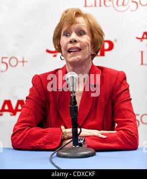 Sett. 22, 2011 - Los Angeles, California, Stati Uniti d'America - Carol Burnett parla alla stampa in occasione del 2011 AARP convenzione presso il Los Angeles Convention Center. Foto Stock