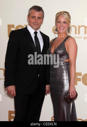 Sett. 18, 2011 - Los Angeles, California, Stati Uniti - Attrice MATT LEBLANC E ANDREA ANDERS arriva per la 63Primetime Emmy Awards presso il Nokia Theatre di Los Angeles. (Credito Immagine: &#169; Lisa O'Connor/ZUMAPRESS.com) Foto Stock