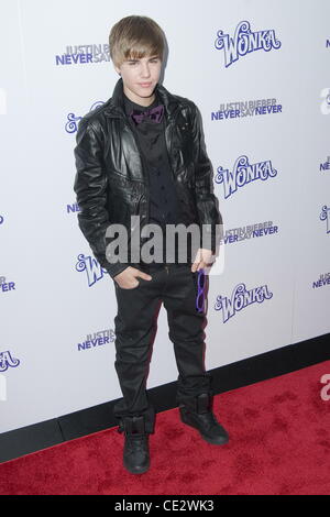 Justin Bieber partecipa al New York Premiere di "Justin Bieber: Mai dire mai' al Regal E-a piedi Theatre di New York City, Stati Uniti d'America - 02.02.11 Foto Stock