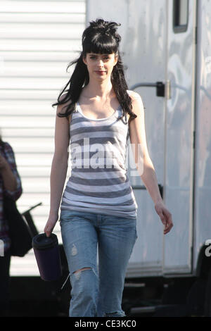 Krysten Ritter le riprese sul set del suo nuovo film ' BFF & Baby'. Los Angeles, California - 09.11.10 Foto Stock