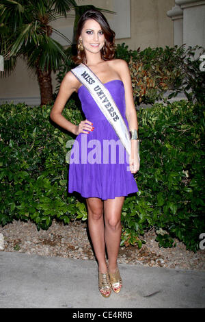 Stefania Fernandez, Miss Universo 2009 Miss Universo 2010 concorrenti latina' colazione evento svoltosi al confine Grill all'interno di Mandalay Bay Hotel and Casino Las Vegas, Nevada - 16.08.10 Foto Stock