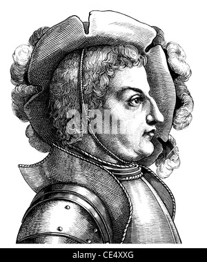 Franz von Sickingen, 1481 - 1523, leader del Renano Svevo e cavalieri Foto Stock