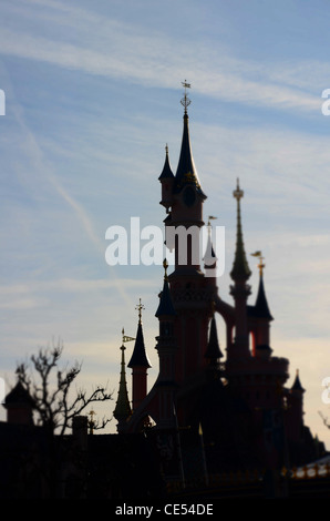 All interno del parco di Disneyland nei pressi di Parigi, Francia. Foto Stock