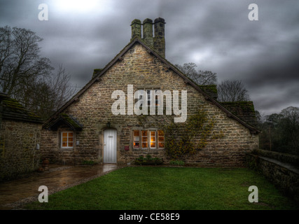 La Casa del Tè a Bolton Abbey nel Yorkshire Dales Foto Stock