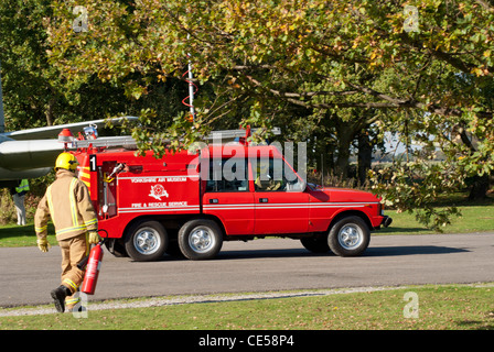 Aeroporto motore Fire Foto Stock