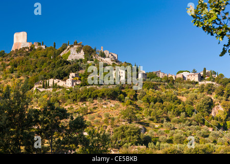 La Rocca d'Orcia ( Rocca di Tentennano) Castiglione d'Orcia, Val d'Orcia, in provincia di Siena, Toscana, Italia, Europa Foto Stock