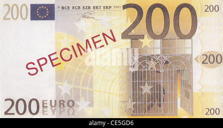 Modello 200 di banconote in euro Foto Stock