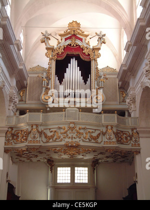 Maestoso il vecchio organo nella Cattedrale di Dubrovnik Foto Stock