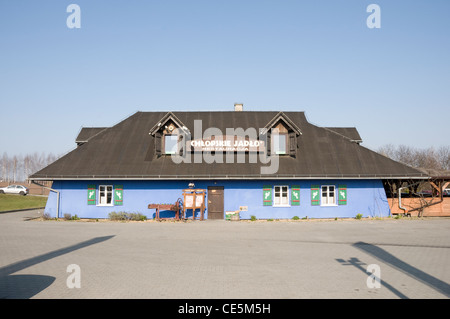 Casa in legno, Bielsko Biala, Polonia Foto Stock