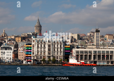 BEYOGLU Torre Galata VISTA DA BOSPHORUS ISTANBUL Foto Stock