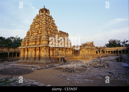 Tempio di Shri Airavatesvara ; tempio di Airavatesvara Chola ; Darasuram ; Kumbakonam ; Thanjavur ; Tamil Nadu ; India ; Asia Foto Stock