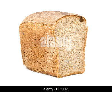 Il pane è isolato su uno sfondo bianco Foto Stock