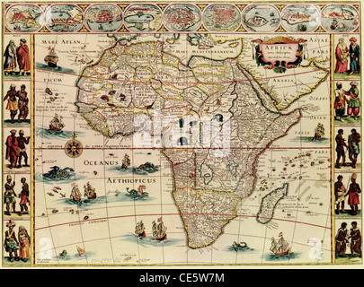 Mappa Del Vecchio Mondo. Mappa Su Carta Vintage. Illustrazione - Foto 11