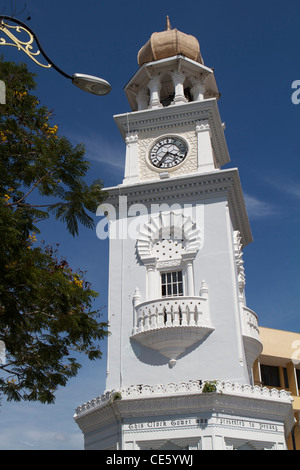 La regina Victoria Memorial Clock Tower in Penang Foto Stock