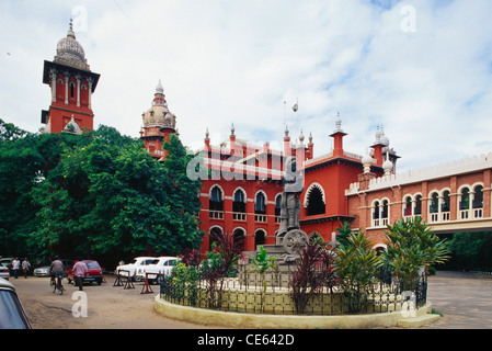 Chennai la costruzione dell'Alta Corte Madras Chennai Tamil Nadu India Foto Stock