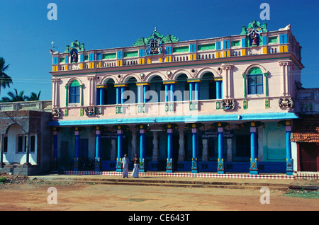 Casa Palatial ; Nattukottai Chettiars ; Nagarathar ; Casa Nattukkottai ; Chettinadu ; Chettinad ; distretto di Sivaganga ; Tamil Nadu ; India ; Asia Foto Stock