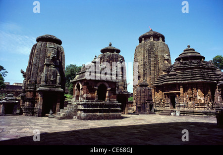 Complesso templare Lingaraj ; tempio Lingaraj ; tempio Lingaraja ; tempio Shiva Indù Mandir ; Bhubaneshwar ; Orissa ; Odisha ; India ; Asia Foto Stock