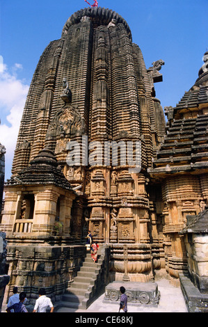 Complesso templare Lingraj ; tempio Lingaraj ; tempio Lingaraja ; tempio Shiva Indù Mandir ; Bhubaneshwar ; Orissa ; Odisha ; India ; Asia Foto Stock