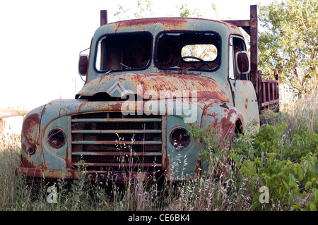 Vecchia Citroen carrello/van, abbandonati e ruggine. Foto Stock