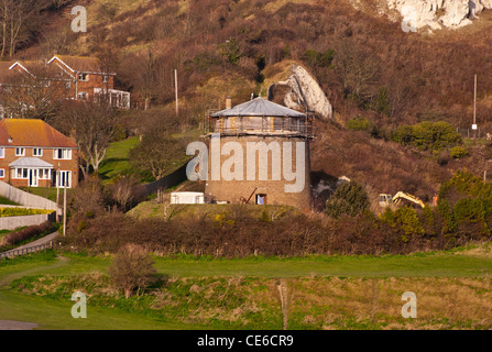 Martello Tower Numero Uno1 Folkestone nel Kent TORRI DEL REGNO UNITO Foto Stock