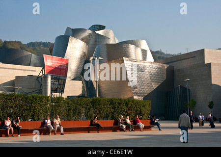 Museo Guggenheim Bilbao Spagna dettagli Foto Stock