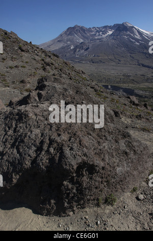 Lava dalla eruzione del 1980 Monte St Helens Vulcano monumento nazionale Foto Stock