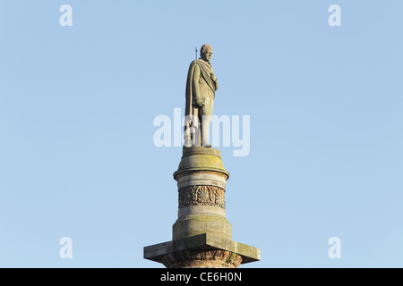 Monumento Sir Walter Scott, George Square, Glasgow centro città, Scozia, Regno Unito Foto Stock