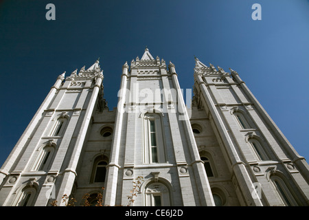 UTAH - Salt Lake City tempio della Chiesa di Gesù Cristo dei Santi Latter-Day, Il Tempio mormone. Foto Stock