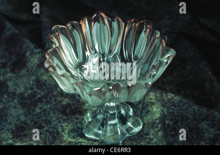 Vetro cristallo coppa di frutta india Foto Stock